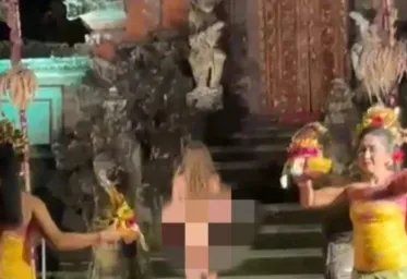 Diduga Depresi Karena Kehabisan Uang WNA Bugil di Pertunjukan Tari Bali 