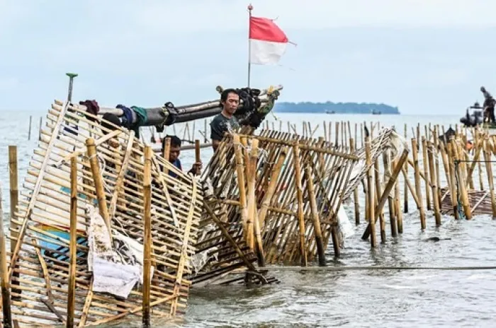 Pagar Laut di Tangerang Kembali Dibongkar 